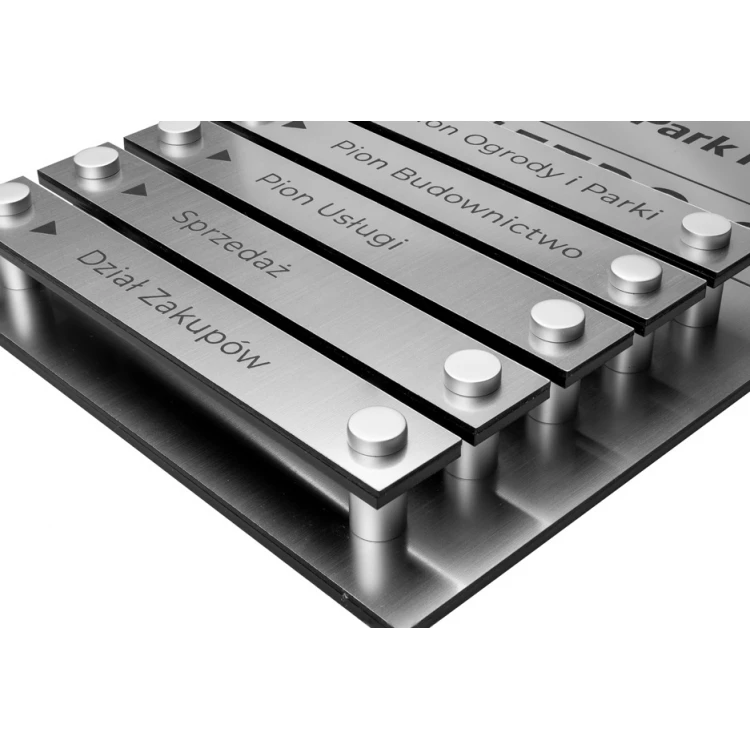 Laser Engraved Signboard on Spacers - Size: 200x250mm - TAB256