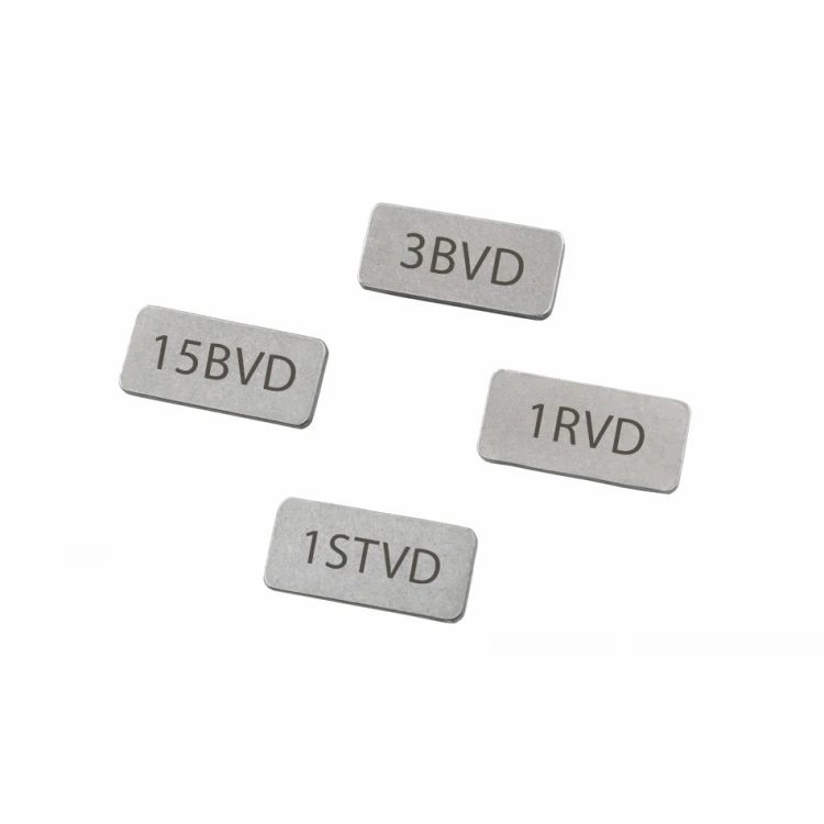 Matte Steel Plates with Your Engraving - size 15x7x1mm - TAB119