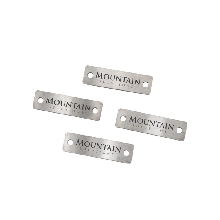 Brushed Steel Plates with Your Engraving - Size 25x7x1mm - TAB122