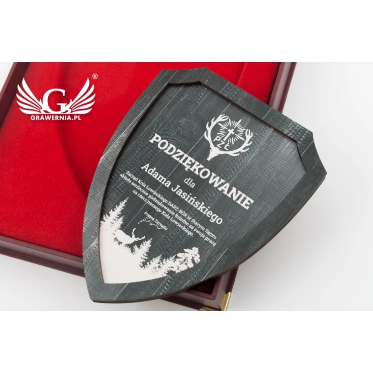 Hunting Diploma - Mini Shield in Elegant Case - NAT021
