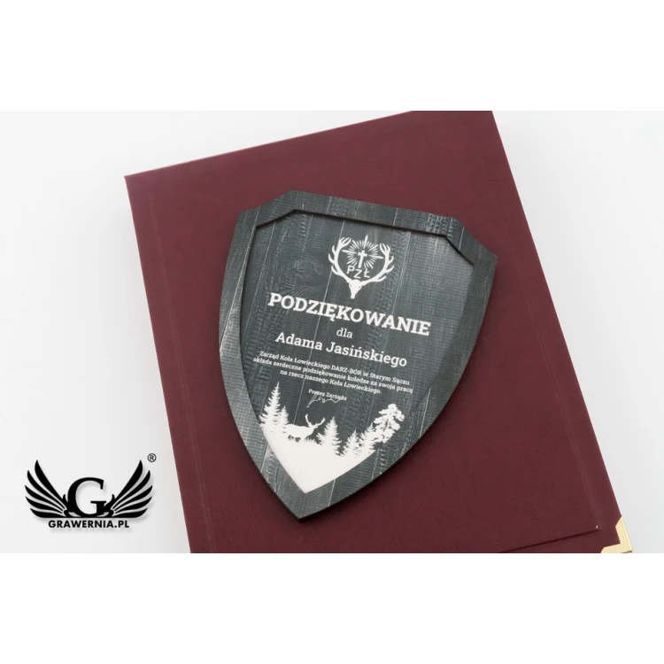 Hunting Diploma - Mini Shield in Elegant Case - NAT021