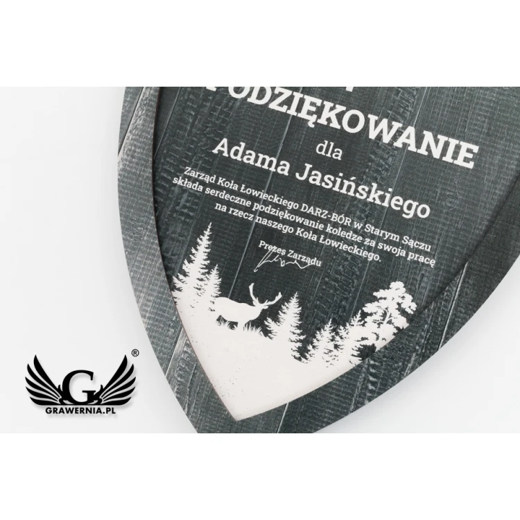 Hunting Diploma - Mini Shield in Elegant Case - NAT021