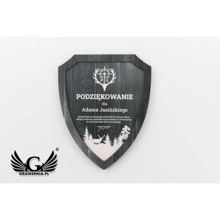 Hunting Diploma - Mini Shield in Elegant Case - NAT021