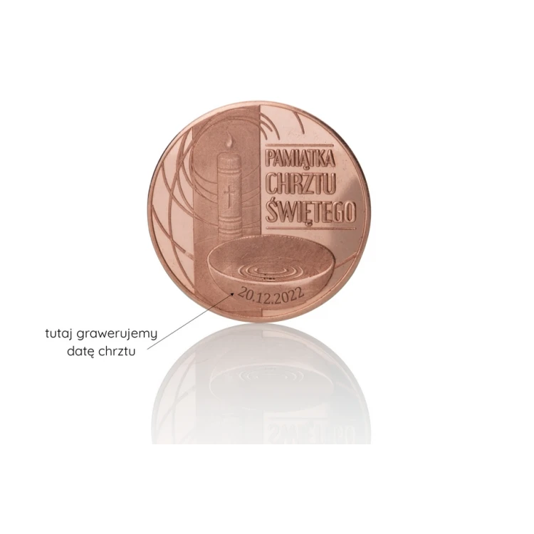 Copper Coin - Health, Happiness and Joy - Holy Baptism Souvenir - MON028