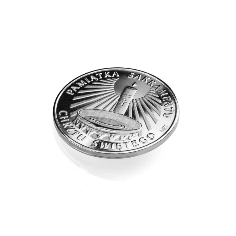 Dedicated Coin - Silver Plated - Holy Baptism Souvenir - MON006