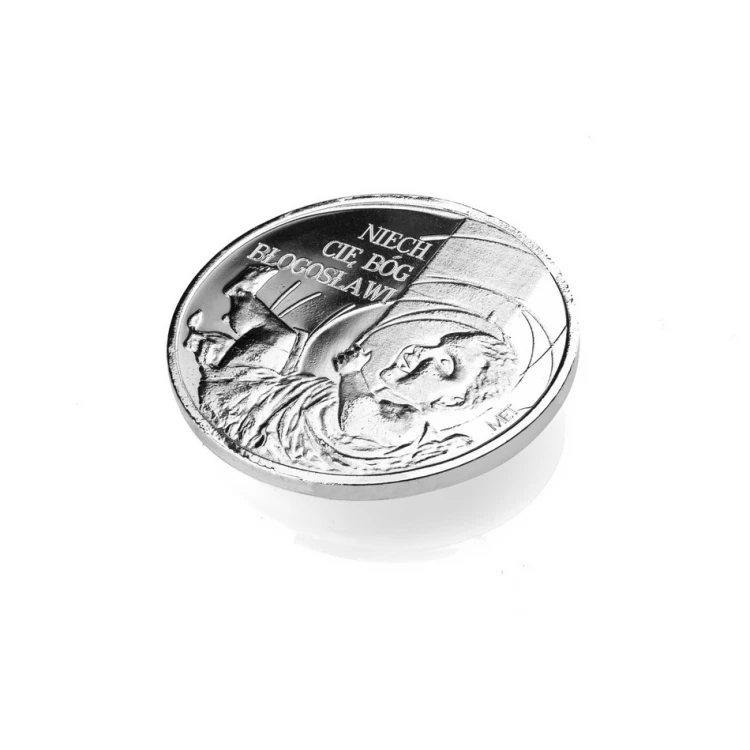 Silver-plated Coin - God Bless You - Holy Baptism Souvenir - MON011