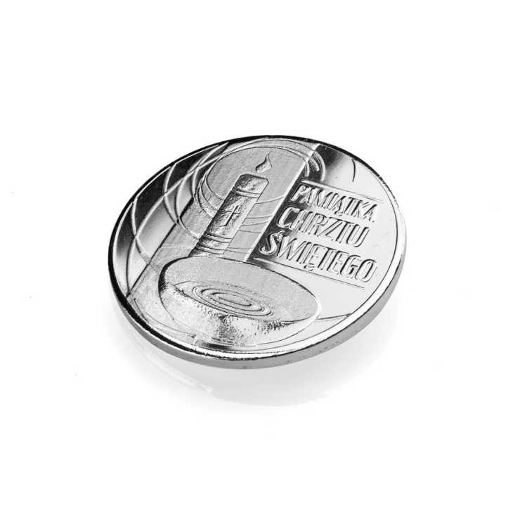 Dedicated Coin - Silver Plated - Holy Baptism Souvenir - MON004