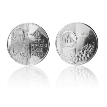 Silver-plated Coin - First Holy Communion Souvenir - MON026
