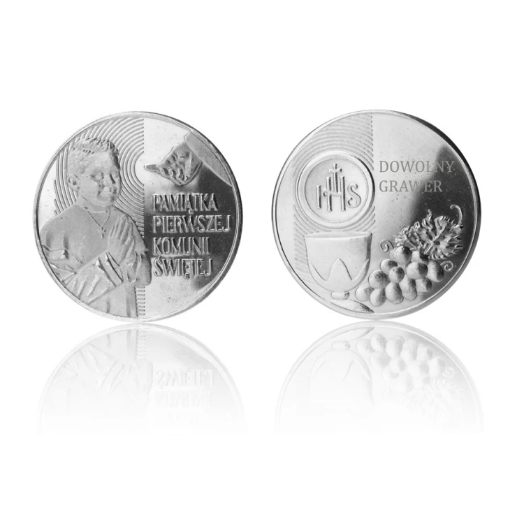 Silver-plated Coin - First Holy Communion Souvenir - MON026