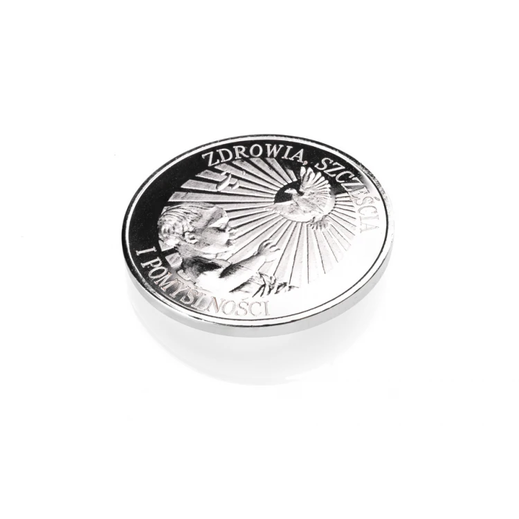Silver-plated Coin - Health, Happiness and Prosperity - Holy Baptism Souvenir - MON015