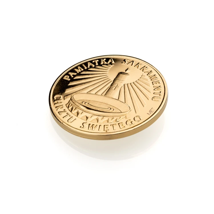 Dedicated Coin - Gold Plated - Holy Baptism Souvenir - MON007