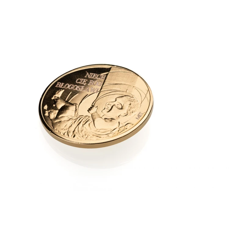 Gold-plated Coin - God Bless You - Holy Baptism Souvenir - MON020