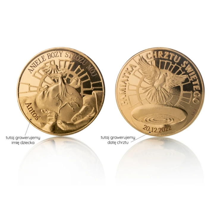 Gold-plated Coin - Holy Baptism Souvenir - MON022