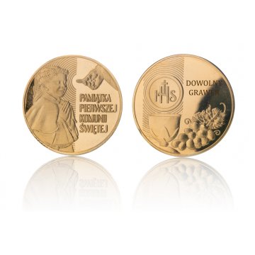 Gold-plated Coin - First Holy Communion Souvenir - MON024