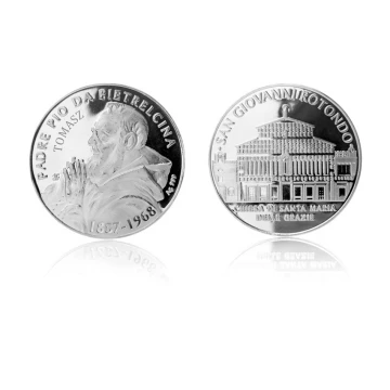 Silver Coin - Padre Pio of Pietrelcina - MON030