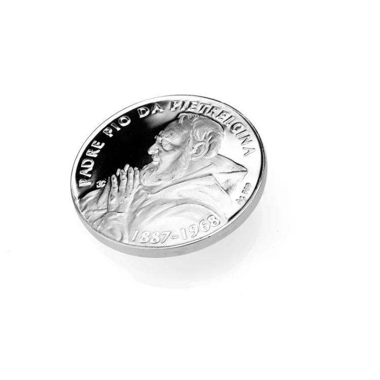 Silver Coin - Padre Pio of Pietrelcina - MON030