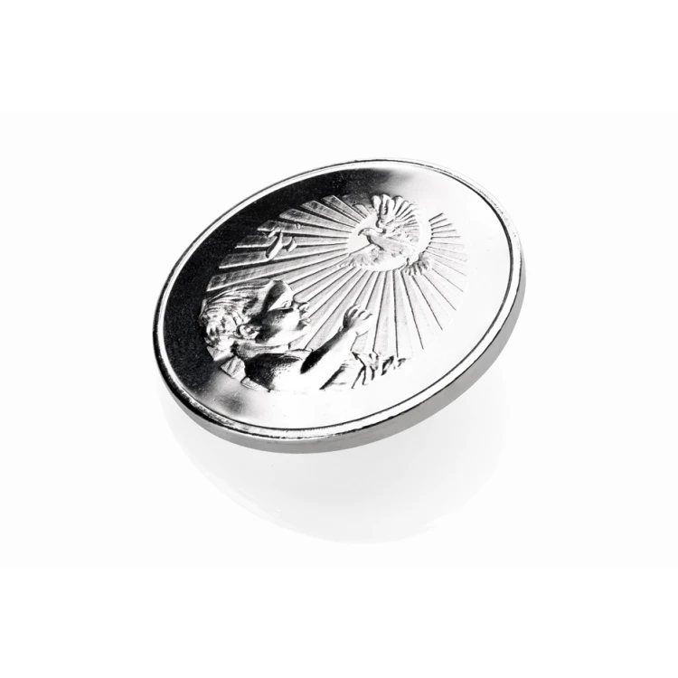 Dedicated Coin - Silver Plated - Holy Baptism Souvenir - MON006