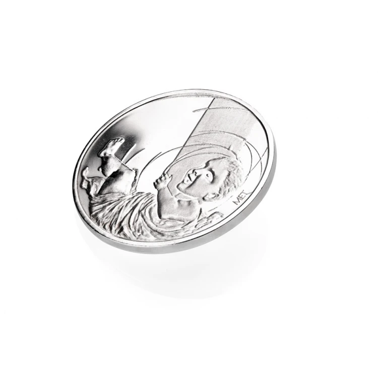 Dedicated Coin - Silver Plated - Holy Baptism Souvenir - MON004