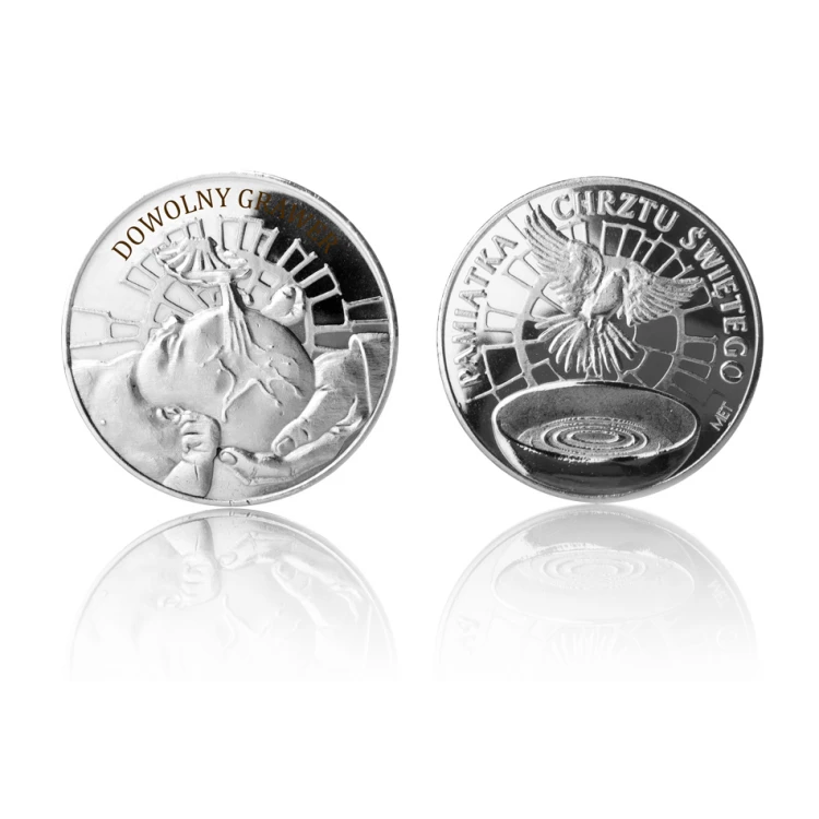 Dedicated Coin - Silver Plated - Holy Baptism Souvenir - MON005