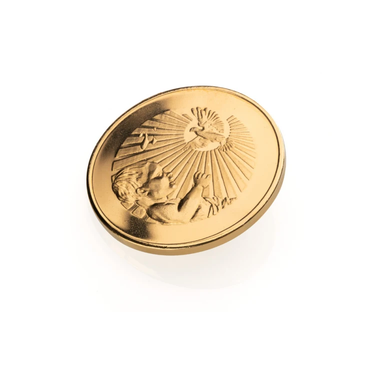Dedicated Coin - Gold Plated - Holy Baptism Souvenir - MON007