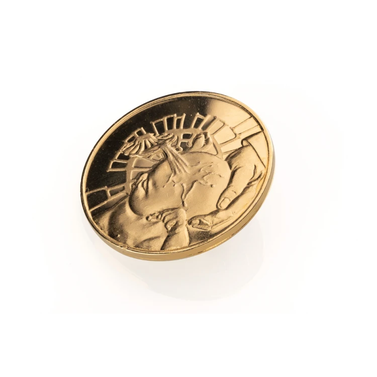 Dedicated Coin - Gold Plated - Holy Baptism Souvenir - MON008