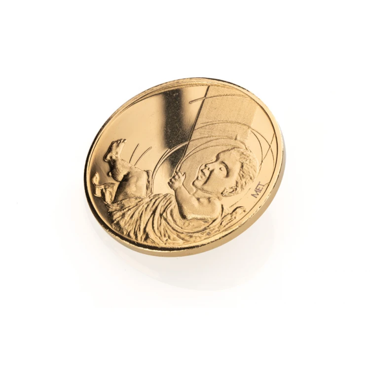 Dedicated Coin - Gold Plated - Holy Baptism Souvenir - MON009