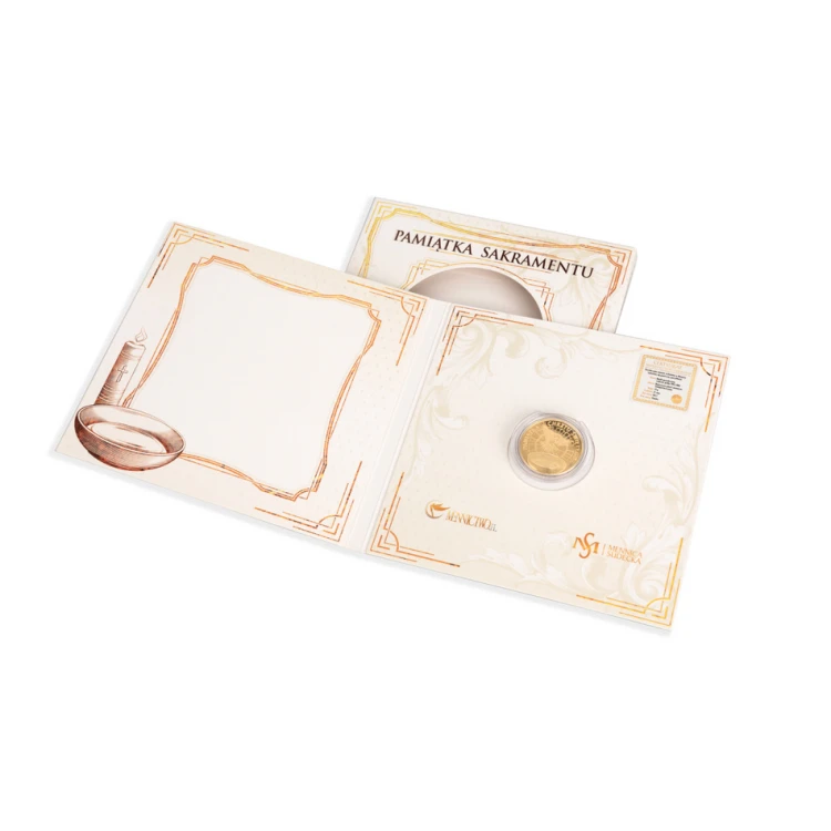 Dedicated Coin - Gold Plated - Holy Baptism Souvenir - MON008