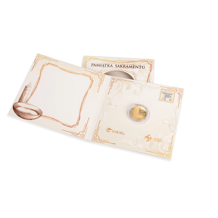 Dedicated Coin - Gold Plated - Holy Baptism Souvenir - MON009