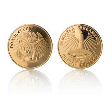 Dedicated Coin - Gold Plated - Holy Baptism Souvenir - MON007