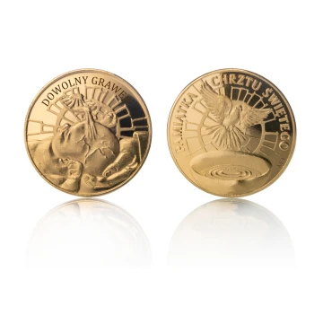 Dedicated Coin - Gold Plated - Holy Baptism Souvenir - MON008