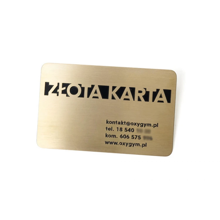Exclusive Regular Customer Card in Wooden Case - Engraved Brass - M014