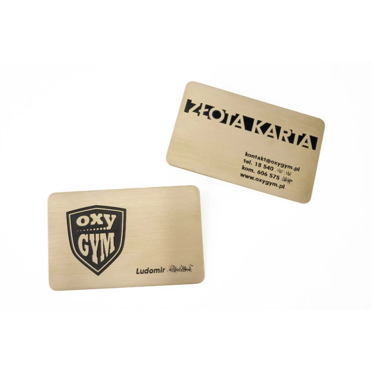 Exclusive Regular Customer Card in Wooden Case - Engraved Brass - M014
