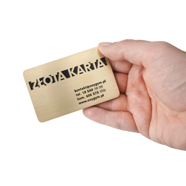 Exclusive Regular Customer Card in Wooden Case - Engraved Brass - M014