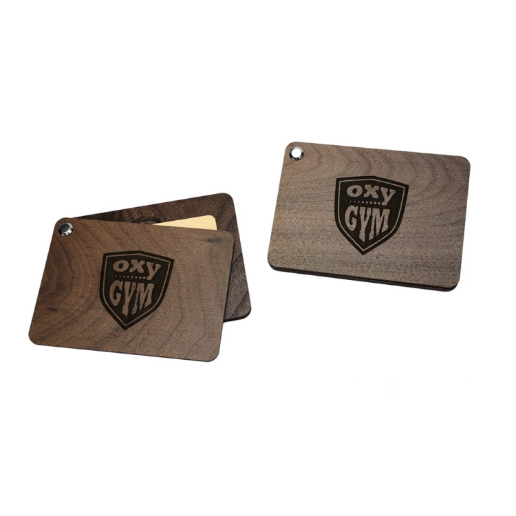 Exclusive Regular Customer Card in Wooden Case - Engraved Brass - M014