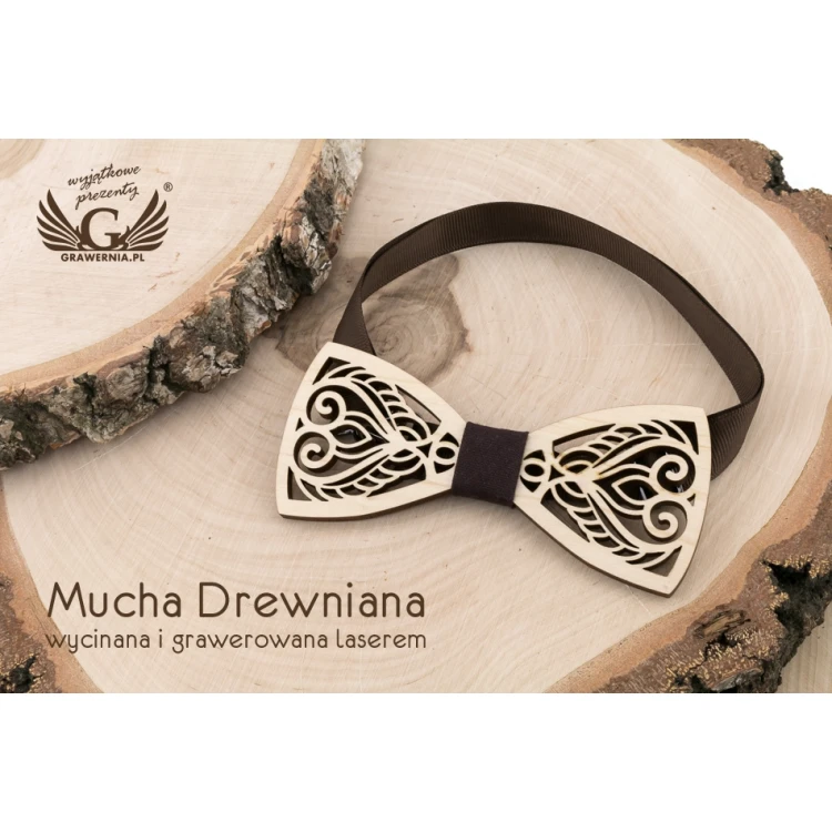 Wooden Bow Tie - Art 2 - Maple Wood - MDR055
