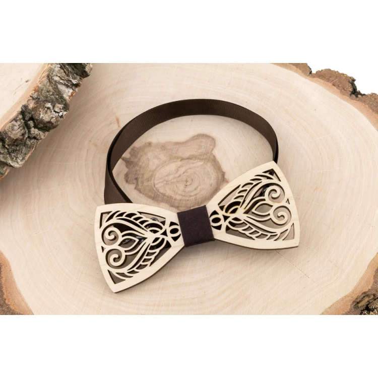 Wooden Bow Tie - Art 2 - Maple Wood - MDR055