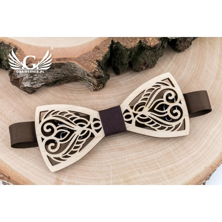 Wooden Bow Tie - Art 2 - Maple Wood - MDR055