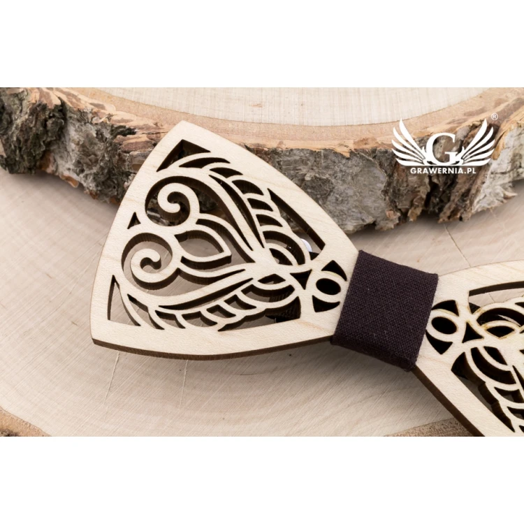 Wooden Bow Tie - Art 2 - Maple Wood - MDR055