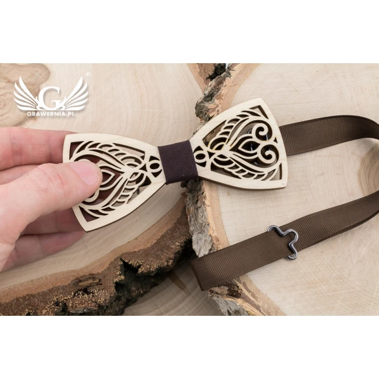 Wooden Bow Tie - Art 2 - Maple Wood - MDR055