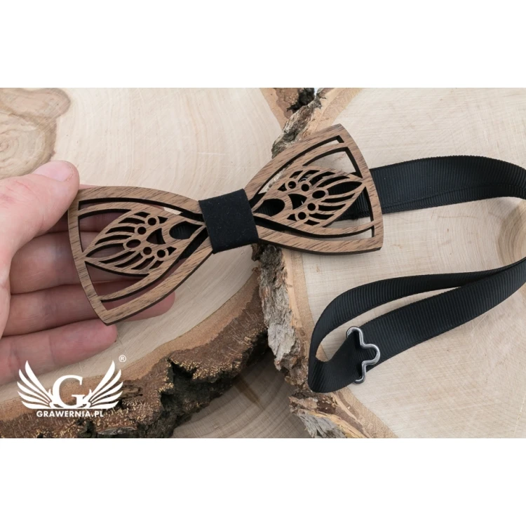 Wooden Bow Tie - Art - Walnut Wood - MDR050