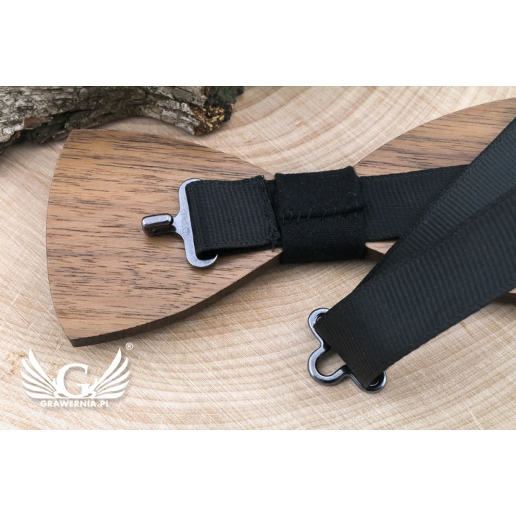 Wooden Bow Tie - Best Dad - Maple and Walnut Wood - MDR052