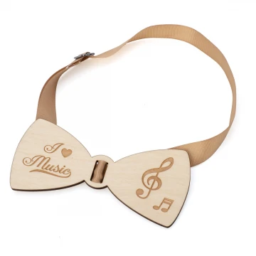 Wooden Bow Tie for Musician - Laser Cut and Engraved - MDR042