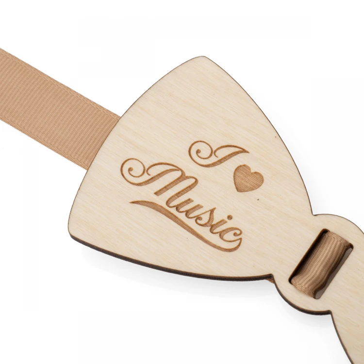Wooden Bow Tie for Musician - Laser Cut and Engraved - MDR042