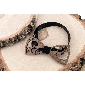 Wooden Bow Tie - Forest - Walnut Wood - MDR051