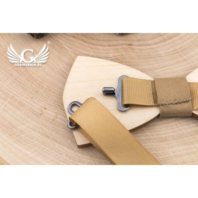 Wooden Bow Tie - Love - Maple Wood - MDR059