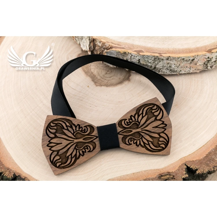 Wooden Bow Tie - Nature 3 - Walnut Wood - MDR049