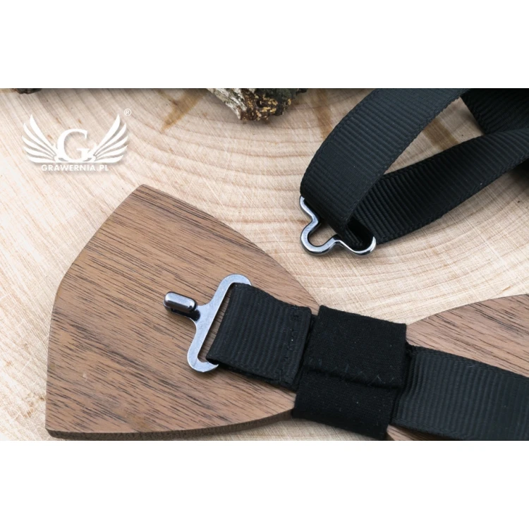 Wooden Bow Tie - Nature 3 - Walnut Wood - MDR049