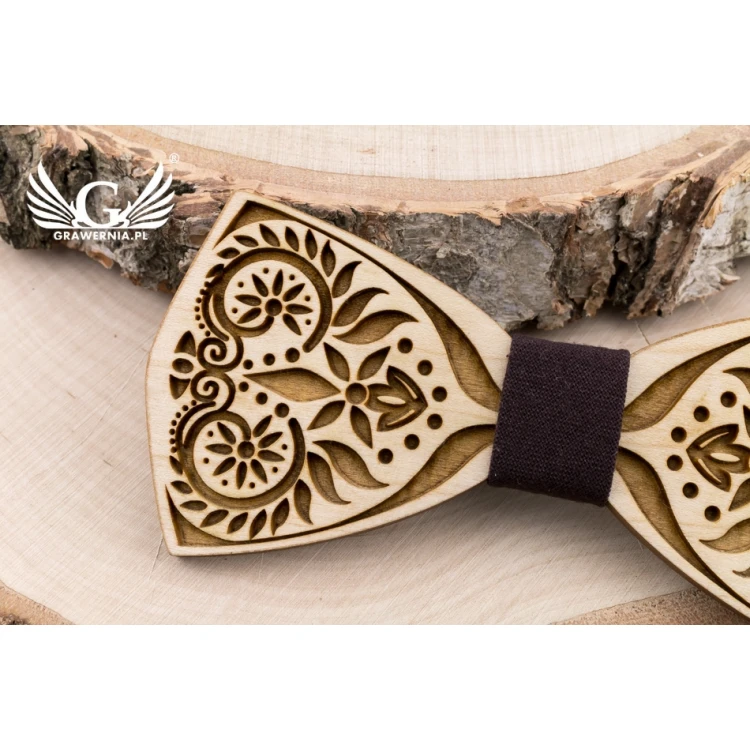 Wooden Bow Tie - Nature 4 - Maple Wood - MDR056