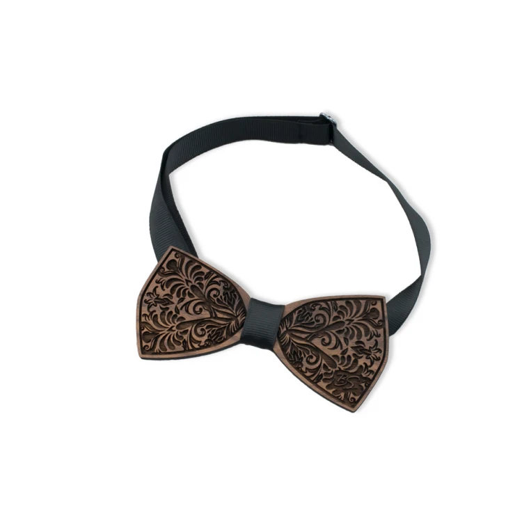 Wooden Bow Tie - Nature - Walnut Wood - MDR047