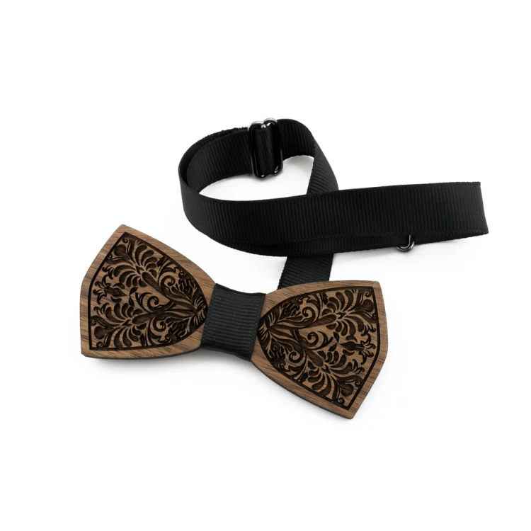 Wooden Bow Tie Mini - Nature Mini - Walnut Wood - MDR060
